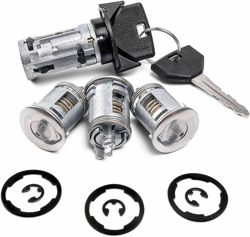 RHAOCZIYAUTO Ignition Switch Lock Cylinder with Door Lock & Keys Fit for Jeep Wrangler YJ Cherokee XJ 1991-1996 Replaces# 17250.05, 924-908, 4720929K, 5161055AA - Image 1